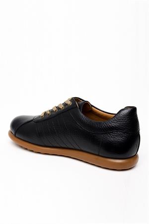 Morven Erkek Siyah Deri Smart Casual Ayakkabı