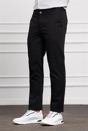Morven Erkek Siyah Dynamic Fit Rahat Kesim Chino Pantolon