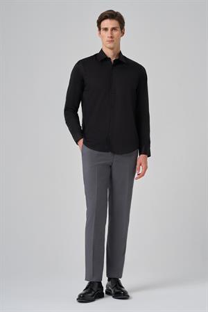 Morven Erkek Siyah Dynamic Fit Sert Yaka Gömlek