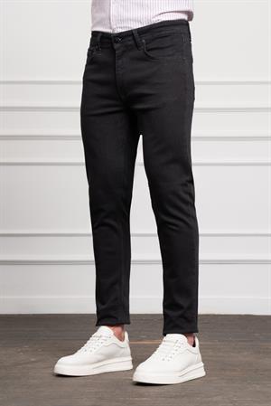 Morven Erkek Siyah Jean Slim Fit Dark Kesim Pantolon