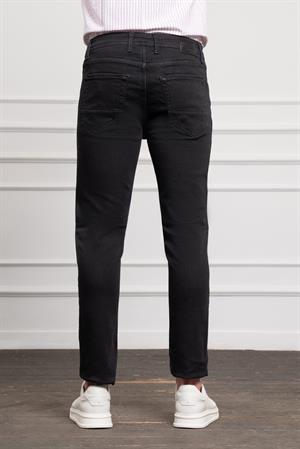 Morven Erkek Siyah Jean Slim Fit Dark Kesim Pantolon