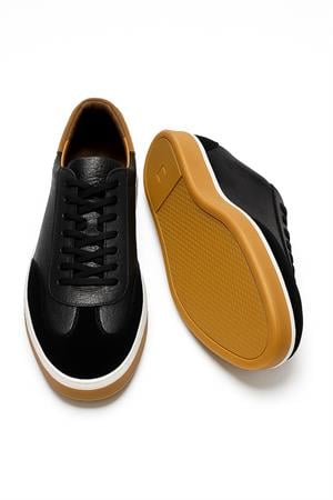 Morven Erkek Siyah Mevsimlik Casual Deri Ayakkabı