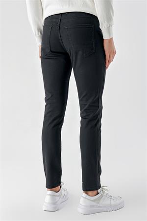 Morven Erkek Siyah Mevsimlik Pamuk 5 Cep Slim Fit Jean Pantolon
