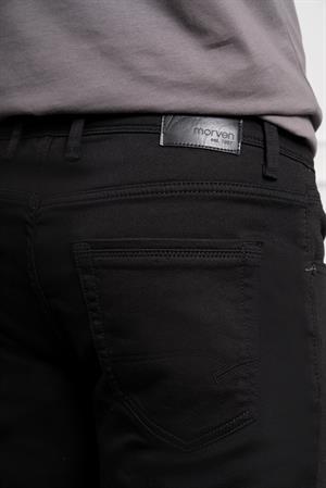 Morven Erkek Siyah Mevsimlik Pamuk 5 Cep Dynamic Fit Jean Pantolon