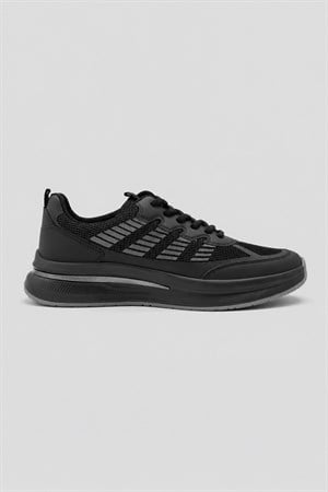 Morven Erkek Siyah Mevsimlik Sneaker Deri Ayakkabı