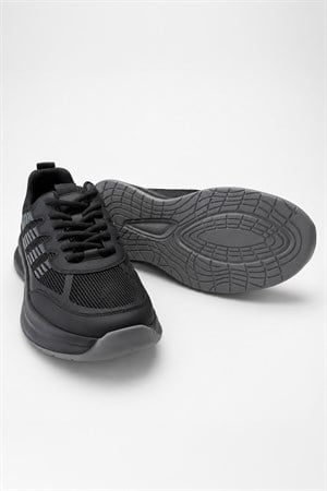Morven Erkek Siyah Mevsimlik Sneaker Deri Ayakkabı