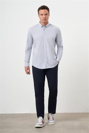 Morven Erkek Siyah Pamuk Baskılı Desenli Cepli Düğmeli Yaka Regular Fit Gömlek