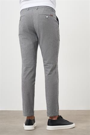 Morven Erkek Siyah Pamuk Keten Trend İpli Jogger Slim Fit Spor Pantolon