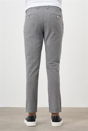 Morven Erkek Siyah Pamuk Keten Trend İpli Jogger Slim Fit Spor Pantolon