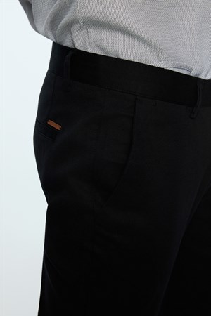 Morven Erkek Siyah Pamuk Trend Düz Slim Fit Chino Pantolon