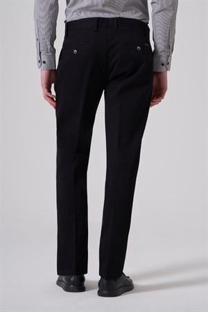 Morven Erkek Siyah Pamuk Trend Dynamic Fit Chino Pantolon