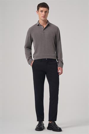 Morven Erkek Siyah Pamuk Trend Slim Fit Chino Pantolon
