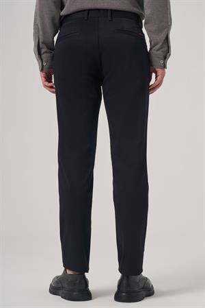 Morven Erkek Siyah Pamuk Trend Slim Fit Chino Pantolon