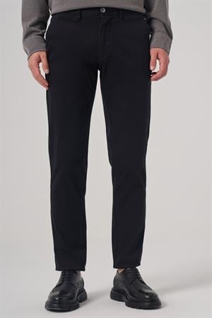 Morven Erkek Siyah Pamuk Trend Slim Fit Chino Pantolon
