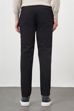 Morven Erkek Siyah Pamuk Yan Cep Slim Fit Chino Pantolon