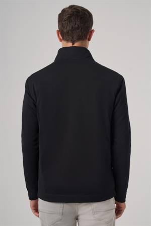 Morven Erkek Siyah Poliamid Kısa Kapitone Mont