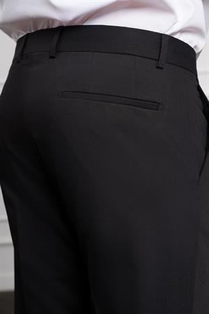Morven Erkek Siyah Poliviskon Basic Slim Fit Dar Kesim Pantolon