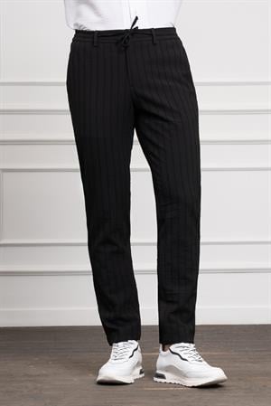 Morven Erkek Siyah Poliviskon Jogger Dynamic Fit Rahat Kesim Pantolon