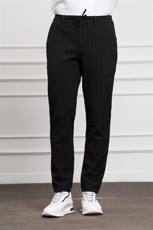 Morven Erkek Siyah Poliviskon Jogger Dynamic Fit Rahat Kesim Pantolon