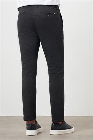 Morven Erkek Siyah Poliviskon Trend Pileli Slim Fit Spor Pantolon