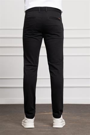 Morven Erkek Siyah Slim Fit Dar Kesim Chino Pantolon