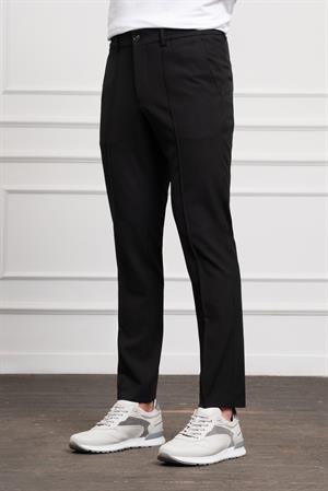 Morven Erkek Siyah Slim Fit Dar Kesim Lastikli Pantolon