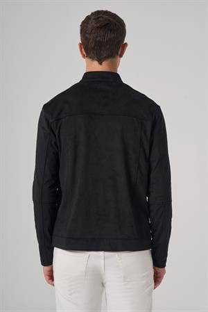 Morven Erkek Siyah Trend Baharlık Çift Taraflı Süet Mont