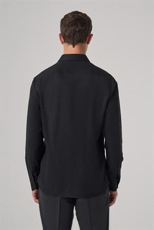 Morven Erkek Siyah Trend Dynamic Fit Sert Yaka Gömlek