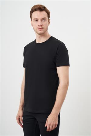 Morven Erkek Siyah Trend Polo Yaka Classic Regular Fit T-Shirt