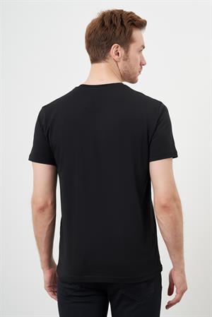 Morven Erkek Siyah Trend Polo Yaka Classic Regular Fit T-Shirt