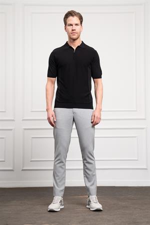 Morven Erkek Siyah Trend  Polo Yaka  Dinamik Fit Rahat Kesim T-Shirt