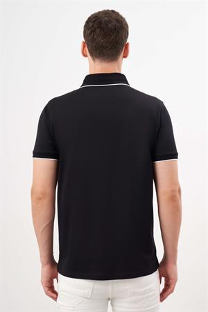 Morven Erkek Siyah Trend Polo Yaka Dynamic Fit T-Shirt