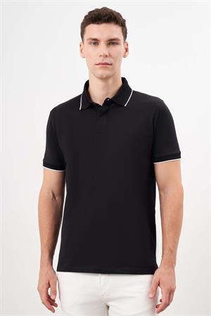 Morven Erkek Siyah Trend Polo Yaka Dynamic Fit T-Shirt