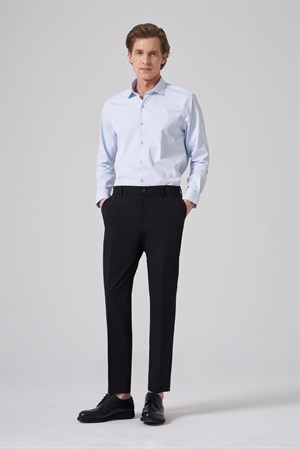 Morven Erkek Siyah Trend Yandan Lastikli Slim Fit Pantolon