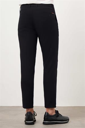 Morven Erkek Siyah Yazlık Pamuk Yan Cep Slim Fit Chino Pantolon