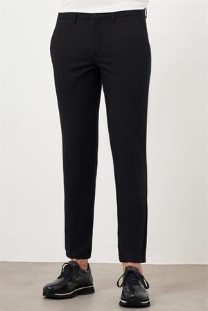 Morven Erkek Siyah Yazlık Pamuk Yan Cep Slim Fit Chino Pantolon