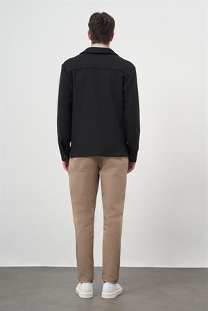 Morven Erkek Siyah Yünlü Worker Ceket