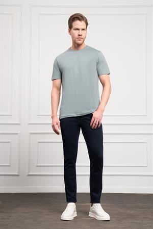 Morven Erkek Su Yeşili Trend Dinamik Fit Bisiklet Yaka T-Shirt