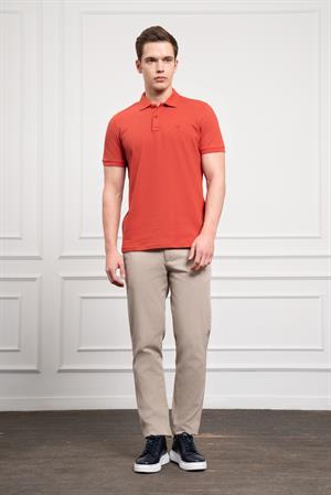 Morven Erkek Tarçın Basic Polo Yaka Dynamic Fit T-Shirt