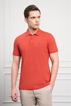 Morven Erkek Tarçın Basic Polo Yaka Dynamic Fit T-Shirt