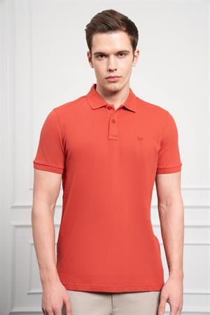 Morven Erkek Tarçın Basic Polo Yaka Dynamic Fit T-Shirt