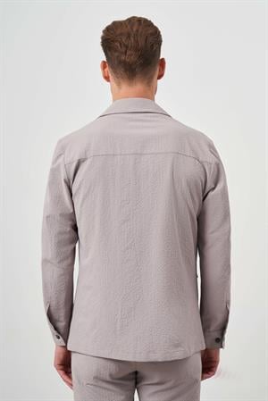 Morven Erkek Taş Baharlık Düğmeli Gömlek Ceket