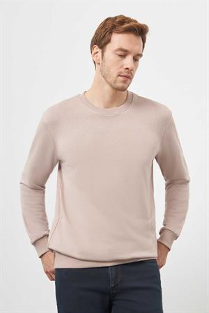 Morven Erkek Taş Basic Bisiklet Yaka Sweat-Shirt