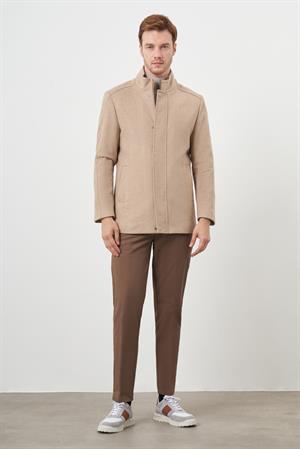 Morven Erkek Taş Çıtçıtlı  Hakim Yaka Kaşe Kaban