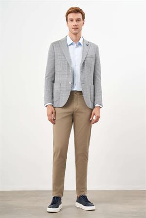 Morven Erkek Taş Örme Slim Fit Torba Cep Mono Yaka Spor Ceket