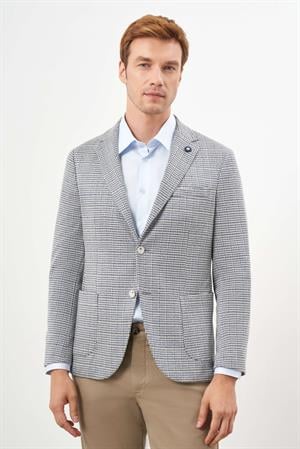 Morven Erkek Taş Örme Slim Fit Torba Cep Mono Yaka Spor Ceket