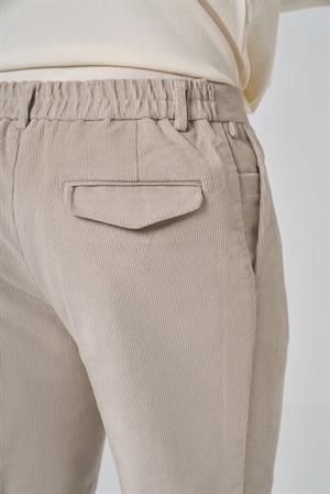 Morven Erkek Taş Pamuk Trend Fitilli Kadife Lastikli Slim Fit Pantolon