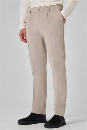 Morven Erkek Taş Pamuk Trend Fitilli Kadife Lastikli Slim Fit Pantolon