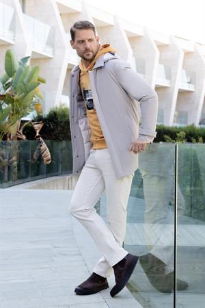 Morven Erkek Taş Poliamit Çıtçıtlı Kapüşonlu Mont