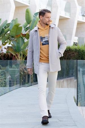 Morven Erkek Taş Poliamit Çıtçıtlı Kapüşonlu Mont